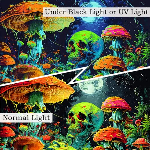 Blacklight Skull Wall Art