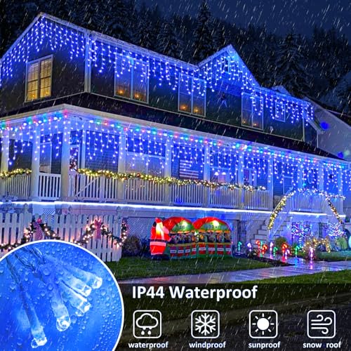 33FT 400 LED Icicle Lights for Outside