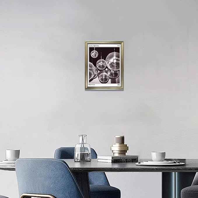 Disco Ball Wall Art, Vintage Framed Print Posters for Room Aesthetic Decor, Trendy Retro 70s Decor Funky Music Wall Art, Preppy Bar Cart Canvas Artwork