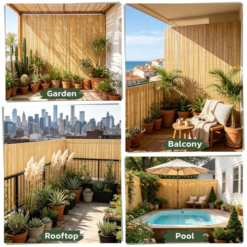 Natural Bamboo Slat Screening (84.5 Sq Ft)