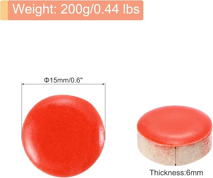 MECCANIXITY 200g Ceramic Mosaic Tiles for Crafts Bulk, Round Red Ceramic Tiles for Mosaic Kits Garden Stepping Stone Cup Mat