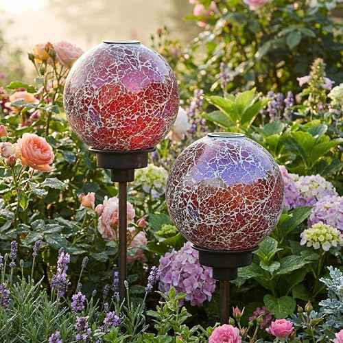 Sunnydaze Solar Gazing Ball for Garden (2 Count)