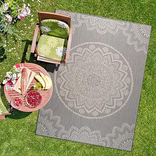 Outdoor Rug 10x14 Modern Area Rugs for Large Indoor and Outdoor Patios and Porches