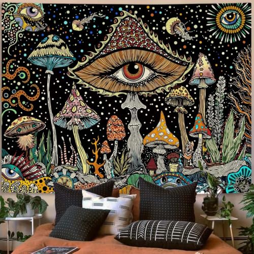 Hippie Mushroom Tapestry