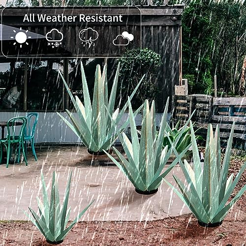 24" Metal Agave Plant Outdoor Decor
