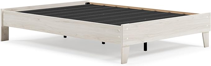 Signature Design by Ashley Socalle Casual Platform Bed, Full, Natural Beige
