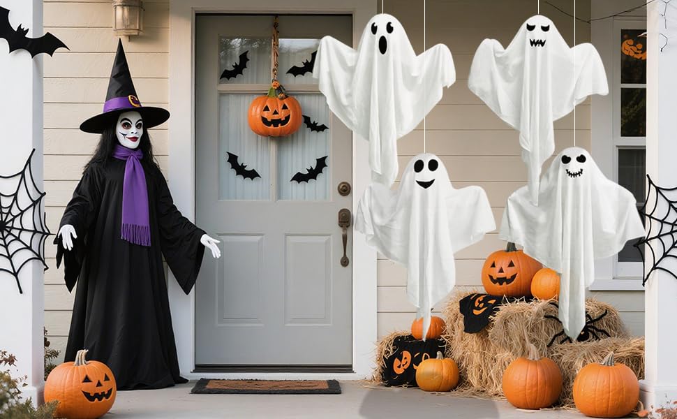 4 Pack Halloween Hanging Ghost Decorations