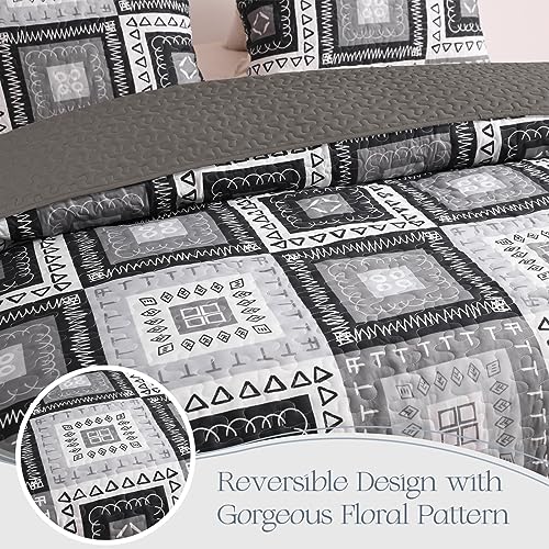Reversible Boho Quilts Twin Size Black