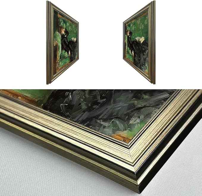 Framed Vintage Oil painting Woman Reading Canvas Print Poster Moody Canvas Wall Art for Living Room Bedroom Decor Home Artwork