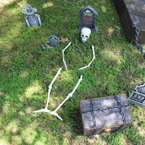 Ground Breaking Skeleton Stakes Spooky Halloween Decoration (34" Skeleton Groundbreaker)
