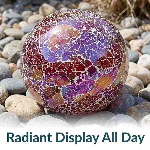 Sunnydaze 10" Mosaic Glass Gazing Ball for Garden (2 Count)