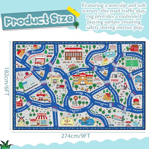 Kids Playmat Rug 6x9 ft