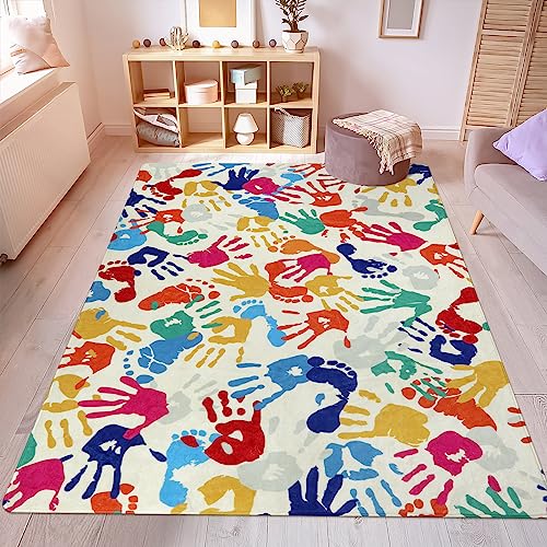 Colorful Kids Rug for Playroom 8x10