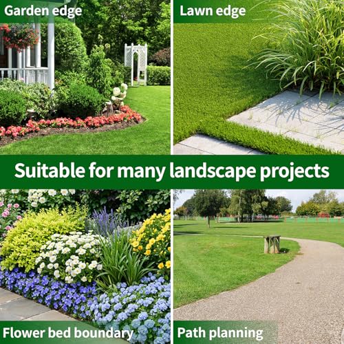 Landscape Edging 1.5in Garden Edging Borders No Dig 100ft (184 Count)