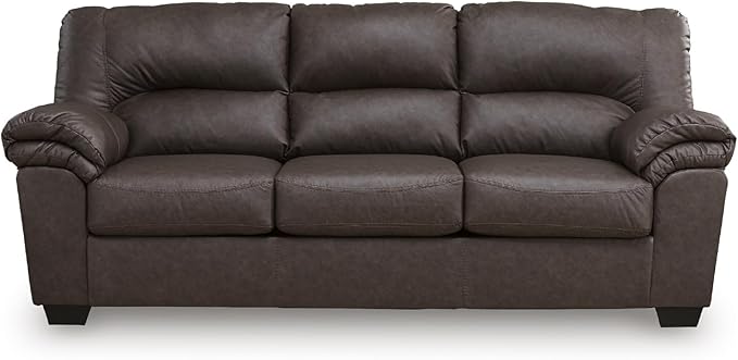 Signature Design by Ashley WalkerPoint Contemporary Sofa with Removable Cushion, Dark Brown