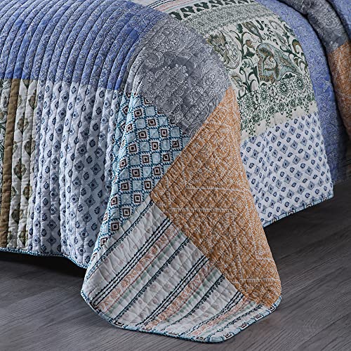 Cotton Bedspread Bohemian Blue Quilt Bedding Sets