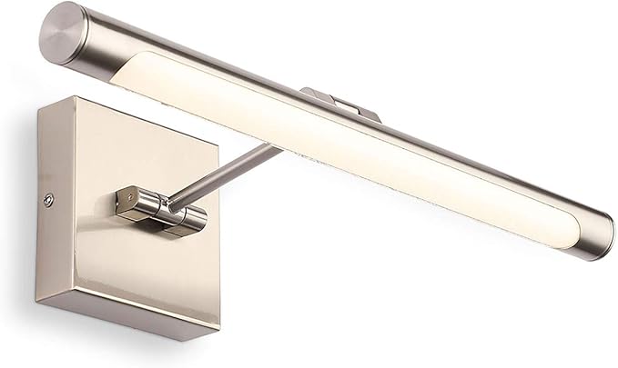 Joosenhouse Single Arm LED Picture Lights 16.53 Inch, Full Metal Artwork Lamp with Rotatable Sconces Lamp Head, 7W (45W Eqv.), Hardwired Connection, 3000K Warm White 560Lm, Brushed Nickel Finish…