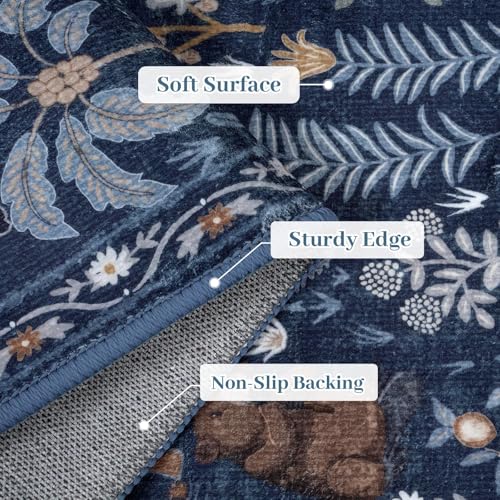 Jungle Print Rugs for Living Room 8x10 Washable Area Rugs for Bedroom