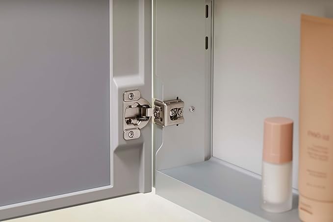 Kohler 55065-NA Embark Slim Two-Door Medicine Cabinet Mirror, Adjustable Shelves with Mirrored Doors, 35 in. W x 26 in. H