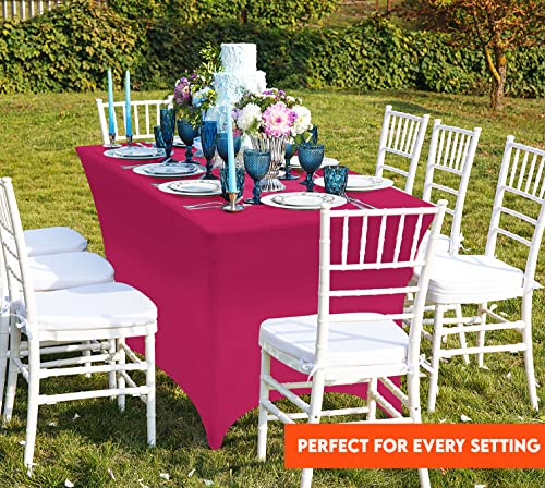 Spandex Table Cloth 2 Pack [6FT (2 Count)