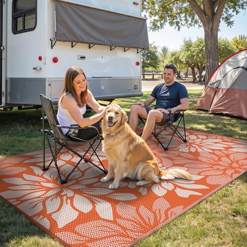 Outdoor Rug Waterproof Plastic Rugs for Patio (54 Sq Ft)