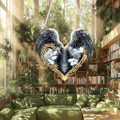 DIY Angel Wings Diamond Painting Hanging Ornament