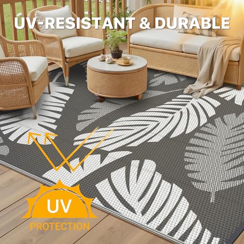 Outdoor Rug Waterproof Plastic Rugs for Patio (54 Sq Ft)