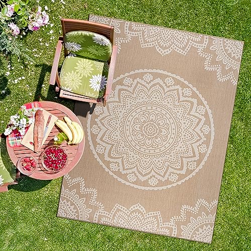 Outdoor Rug 10x14 Modern Area Rugs for Large Indoor and Outdoor Patios and Porches