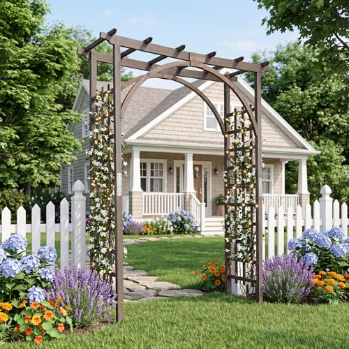 85" Wooden Garden Arch Trellis