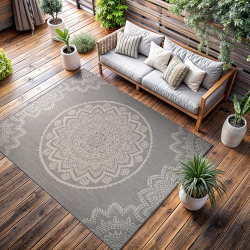 Outdoor Rug 10x14 Modern Area Rugs for Large Indoor and Outdoor Patios and Porches