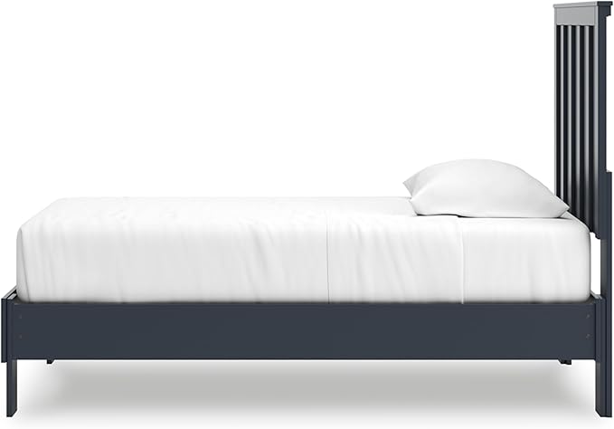 Signature Design by Ashley Simmenfort Casual Twin Platform Bed, Foundation or Box Spring Not Needed, Blue