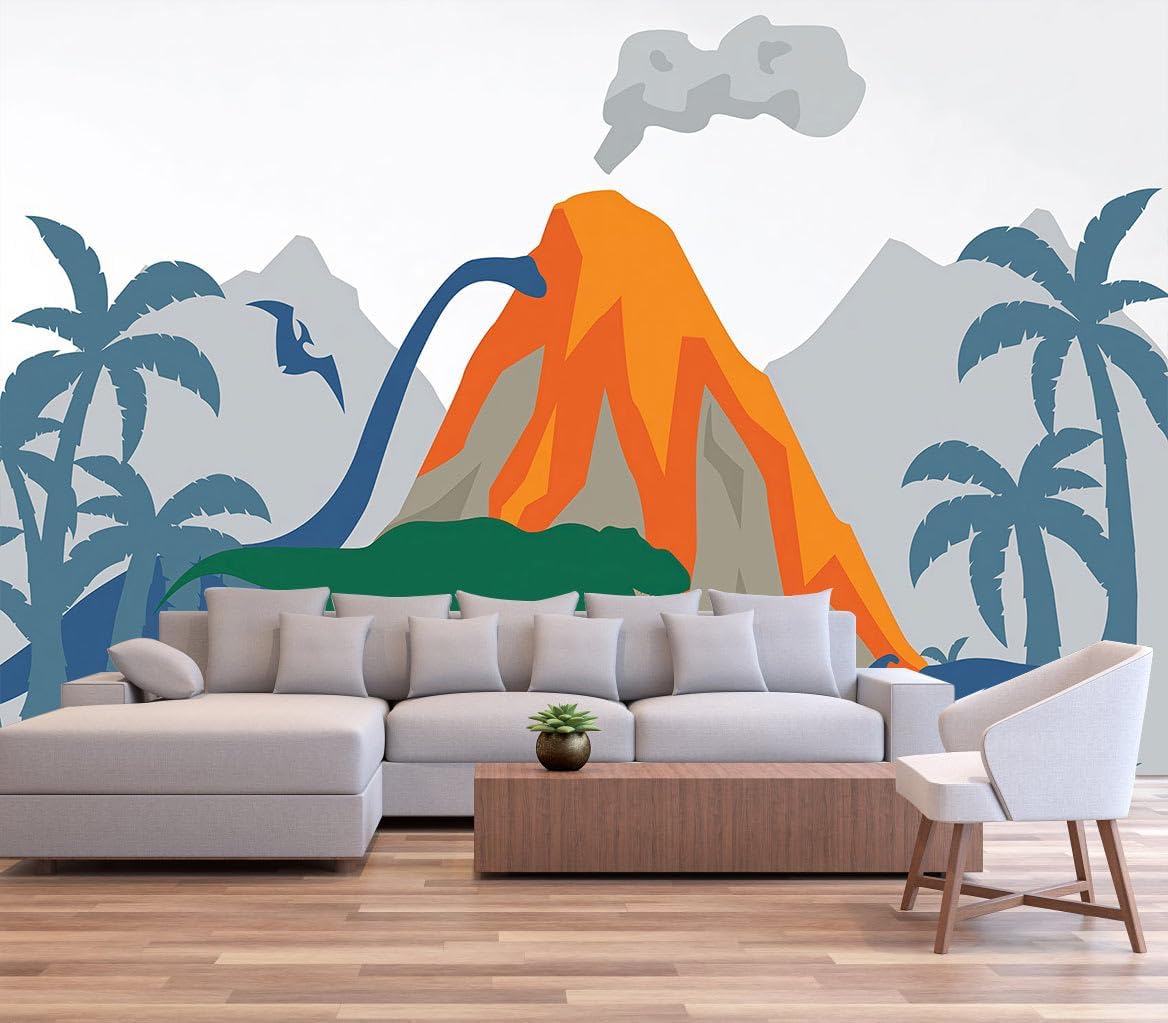 Misty Forest Mountains Nature Wallpaper for Interior Wall Decoration, Bathroom, Living Room, Bedroom Background Wall murals（Not Peel and Stick）