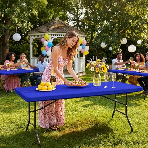 Fitted Tablecloth for 8 Foot Rectangle Tables (6 Count)