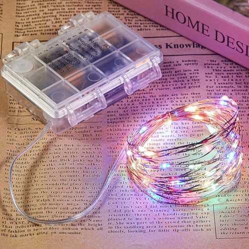 1 Pack 65.6 Ft. Battery Operated Outdoor String Lights with Remote & Timer