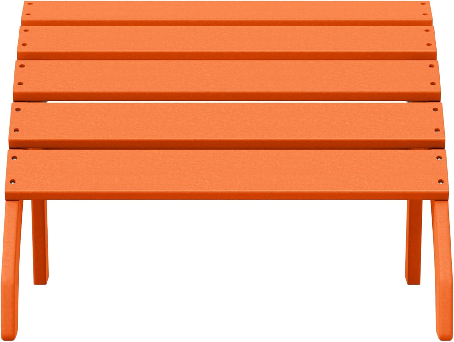 WestinTrends Dylan Outdoor Patio HDPE Adirondack Ottoman Footrest, Orange