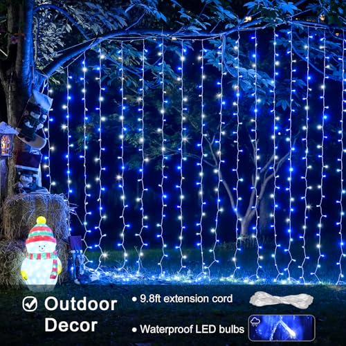 300LED Christmas Curtain Lights Plug in (9.8 Foot)