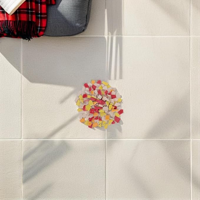 TEHAUX Mosaic Ceramic Fragments Craft Tiles Broken Tiles for Mosaics DIY Porcelain Pieces Unique Art Easy Maintenance