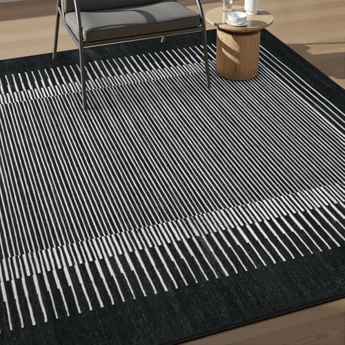 Washable Striped 5x7 Washable Area Rug (35 Sq Ft)