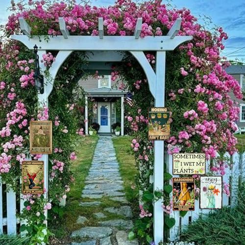 Funny Garden Decor Metal Signs For Outside Gardening Gifts For Women Patio Accessories For Outside Gardening Because Murder Is Wrong Sign Backyard Decorations Porch Tin Signs And Decor Outdoor 8x12 In
