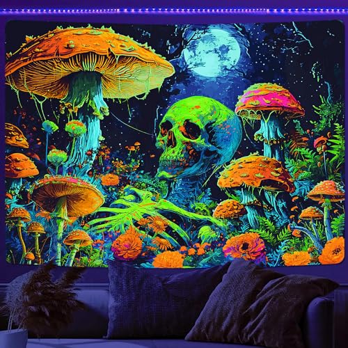 Blacklight Skull Wall Art