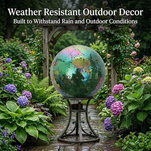 10" Mosaic Glass Gazing Ball for Garden Decor