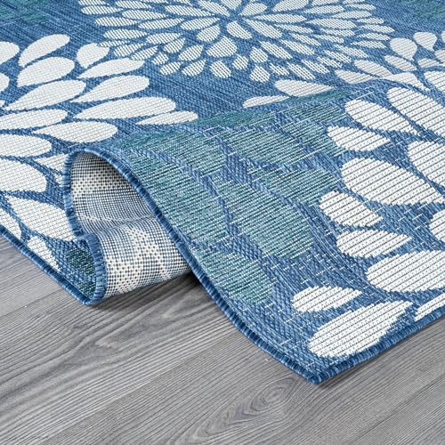 Outdoor Rug 8x10 Modern Exotic Tropical Leaf Area Rugs for Indoor and Outdoor Patio Deck Porch Garden Water Resistant Washable Outside Carpet