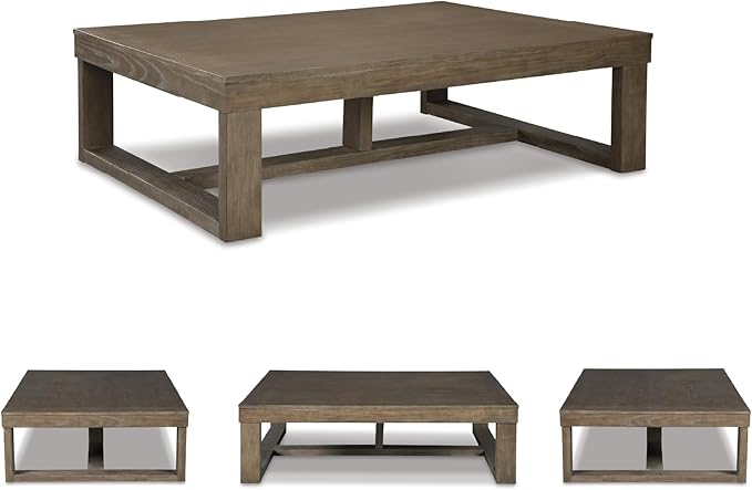 Signature Design by Ashley Cariton Contemporary Rectangular Cocktail Table, Brown