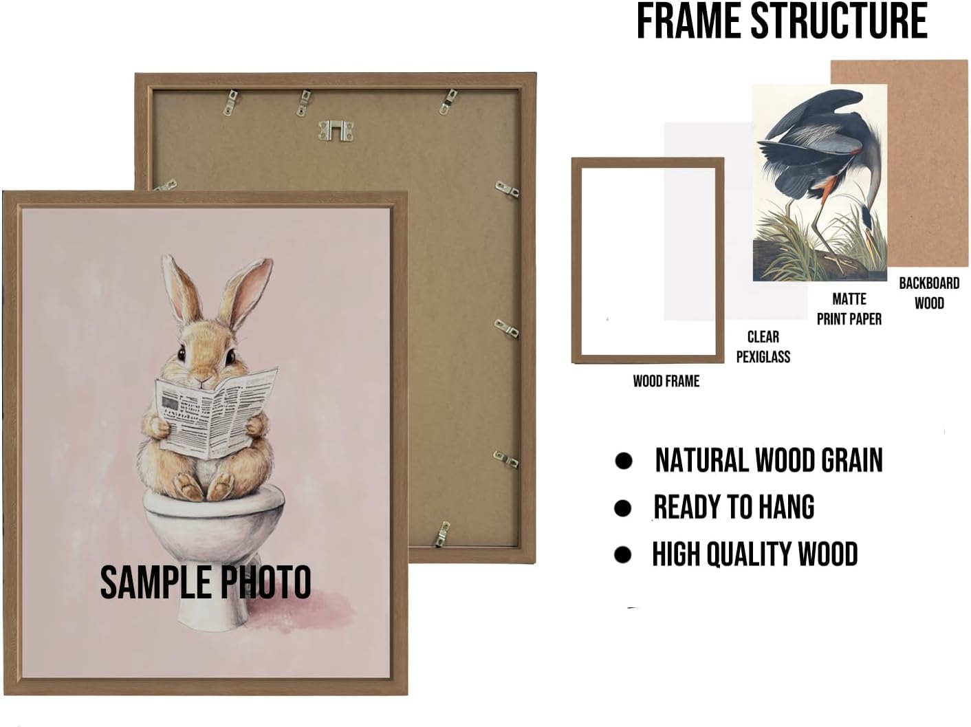 Tiger and Flower Poster Art Print, Halloween Scary Vintage Wall Art Academia Spooky Painting Decoration for Horror Prints, Gothic Posters Bedroom Decor 89 (Tiger and Flower, 8 x 10 inches, Wood Frame)