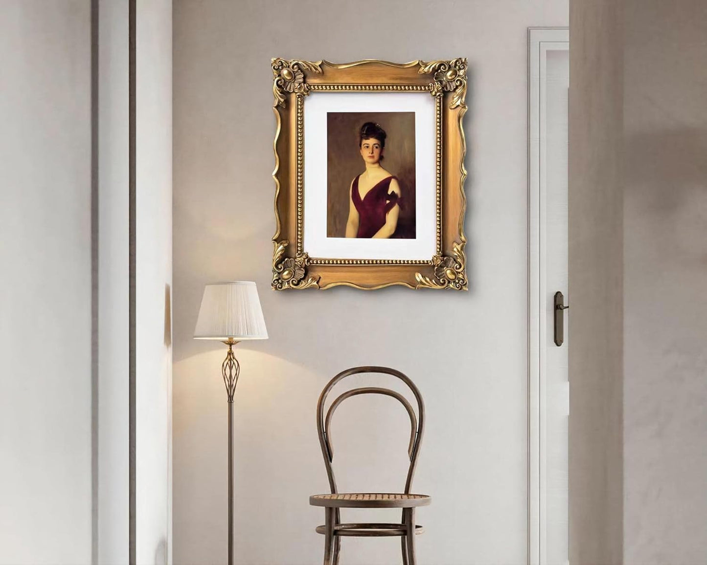 Vintage 8x10 Picture Frame with Embossed Flower, Ornate Gold Frame for 8x10 or 5x7 Photos with White Mat, Antique Photo Frame for Tabletop & Wall Hanging (Bronze)