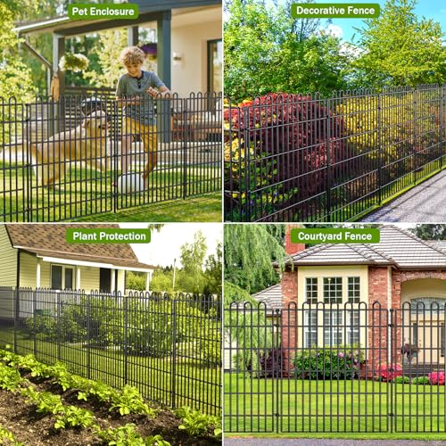 Garden Fence Outdoor for Yard with Gate