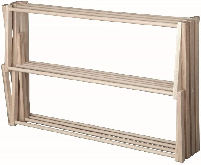 Saving Shepherd Extra Large Wood Laundry Drying Rack Collapsible, 48" Floor Unit