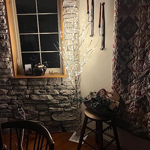 48 LED Lighted Birch Tree