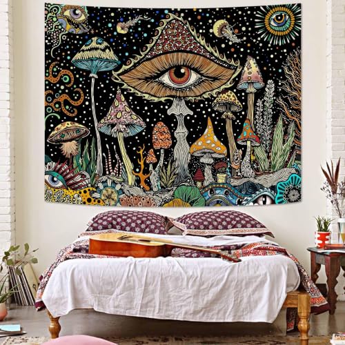 Hippie Mushroom Tapestry