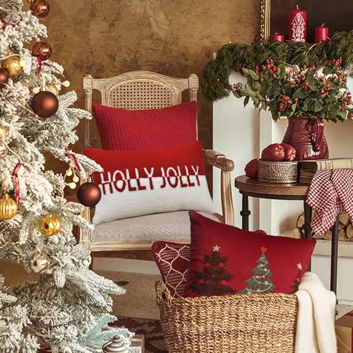 Holly Jolly Christmas Pillow Covers